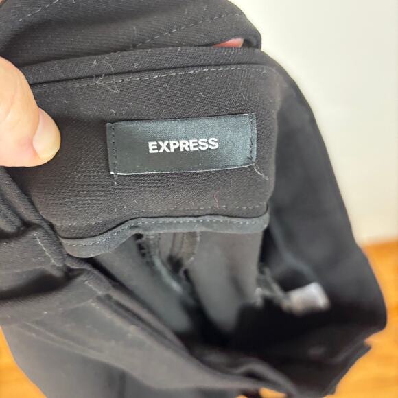 Express Super High Waisted Belted Cargo Pant Black 14 office career utility - Picture 10 of 12